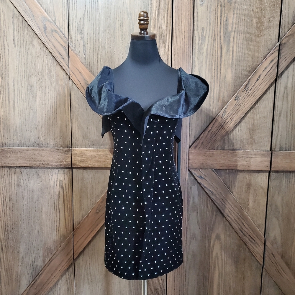 Self-Portrait Rhinestone Mini Dress